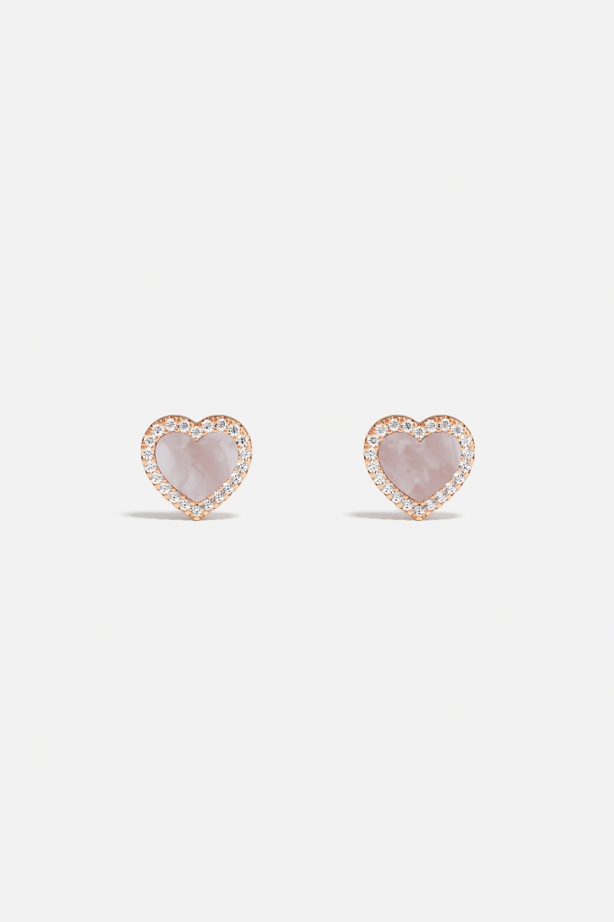【5/25限定値下げ】 ハート ピンクマザーオブパールピアス Cœur ピアス | APM Monaco