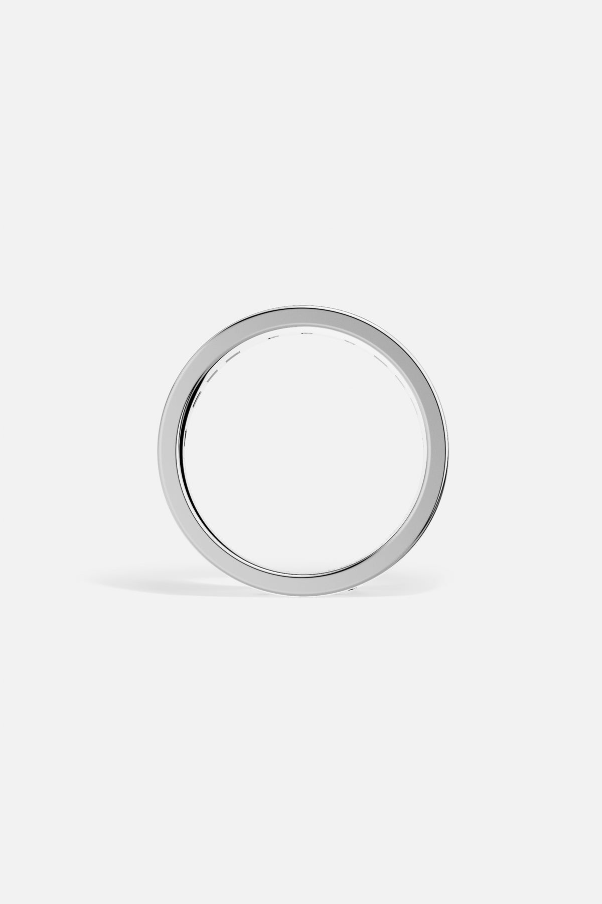 APM Ring in rhodium finish, a pure and effortless everyday essential.