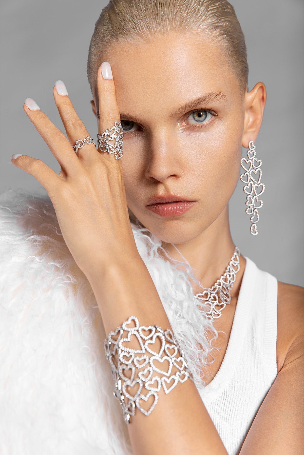 APM Monaco Asymmetric Heart Ring