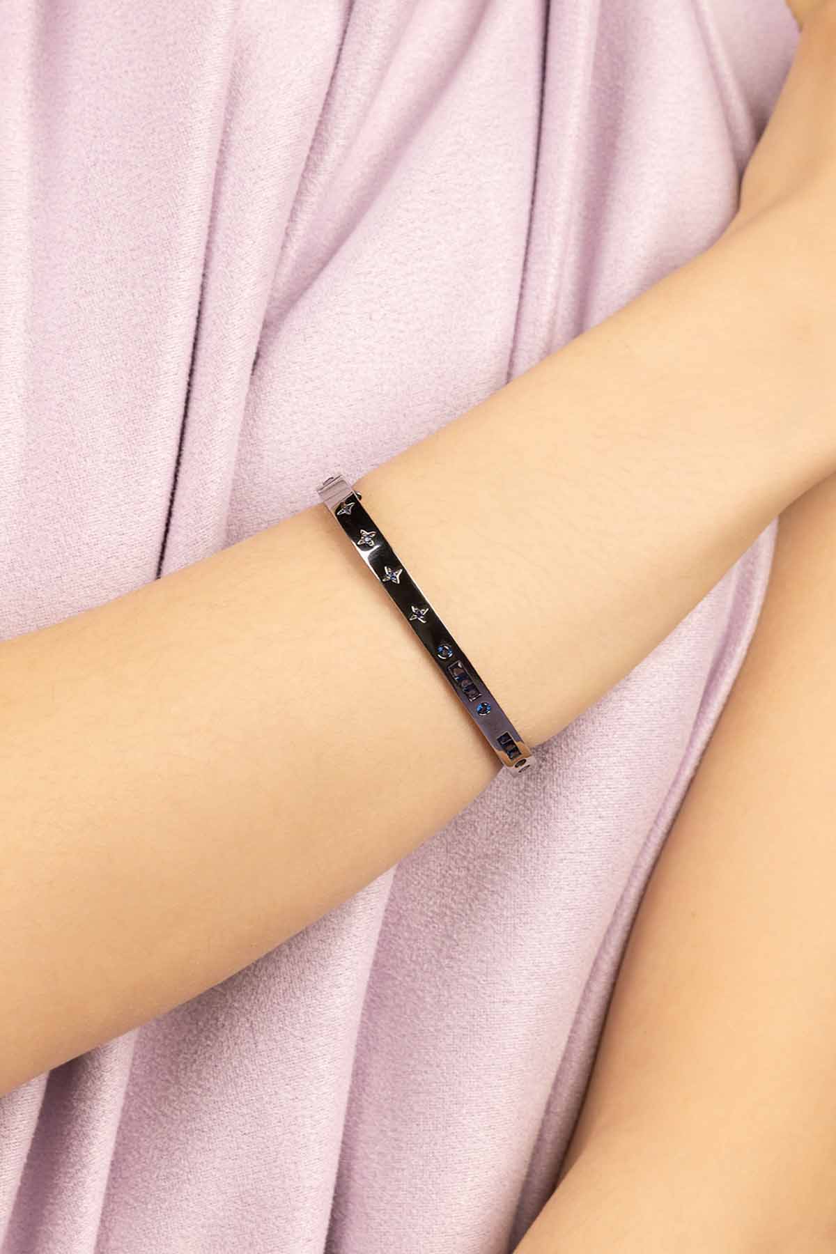 APM Monaco Morse BONHEUR Bangle Blue