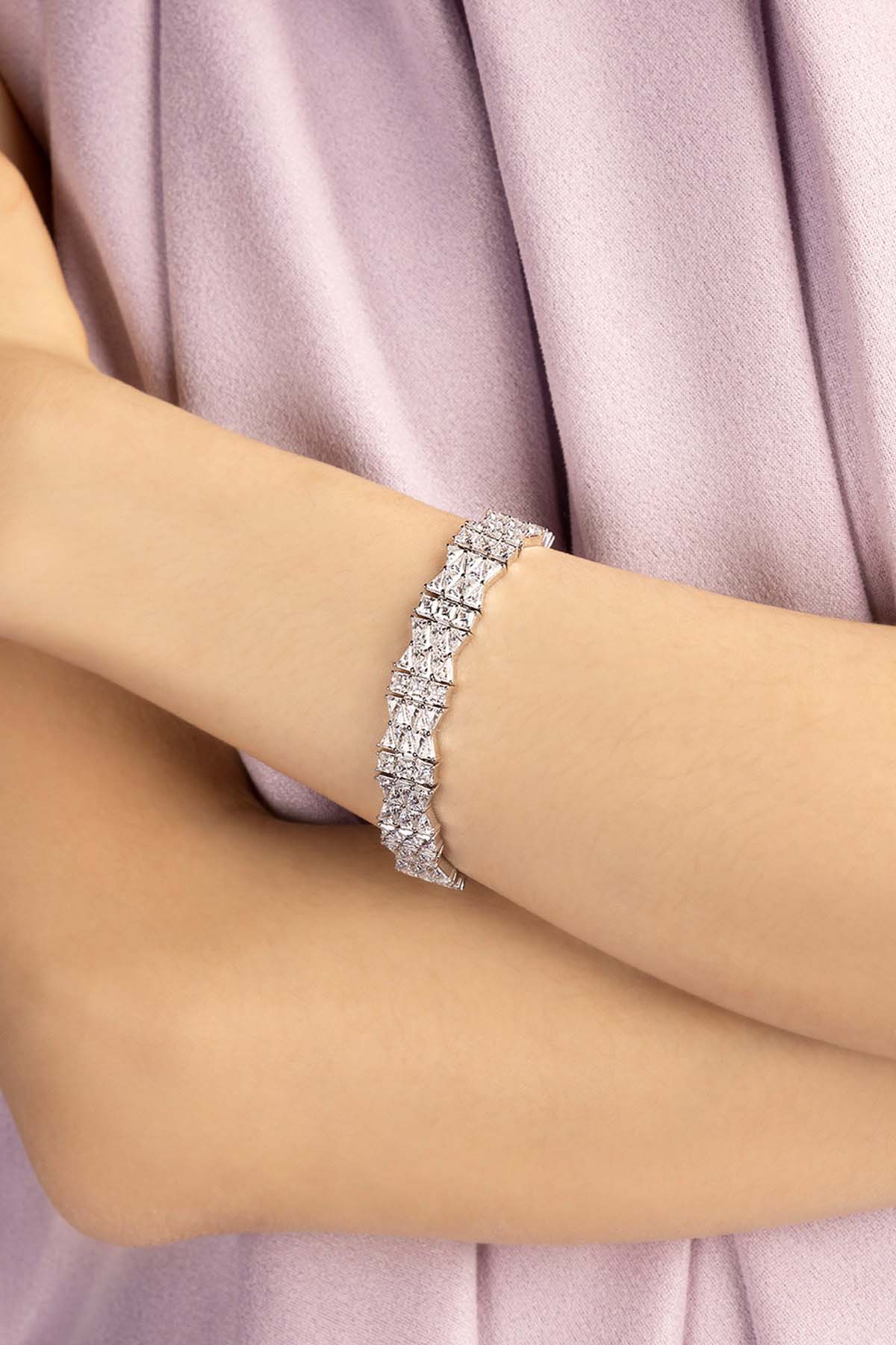APM Monaco Art Deco Pavé Bracelet