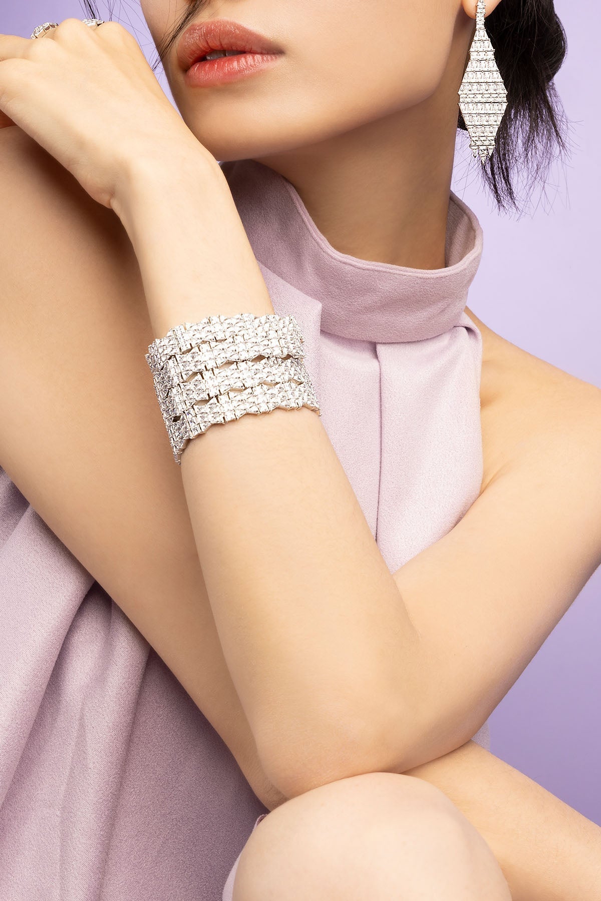APM Monaco Art Deco Pavé Bracelet