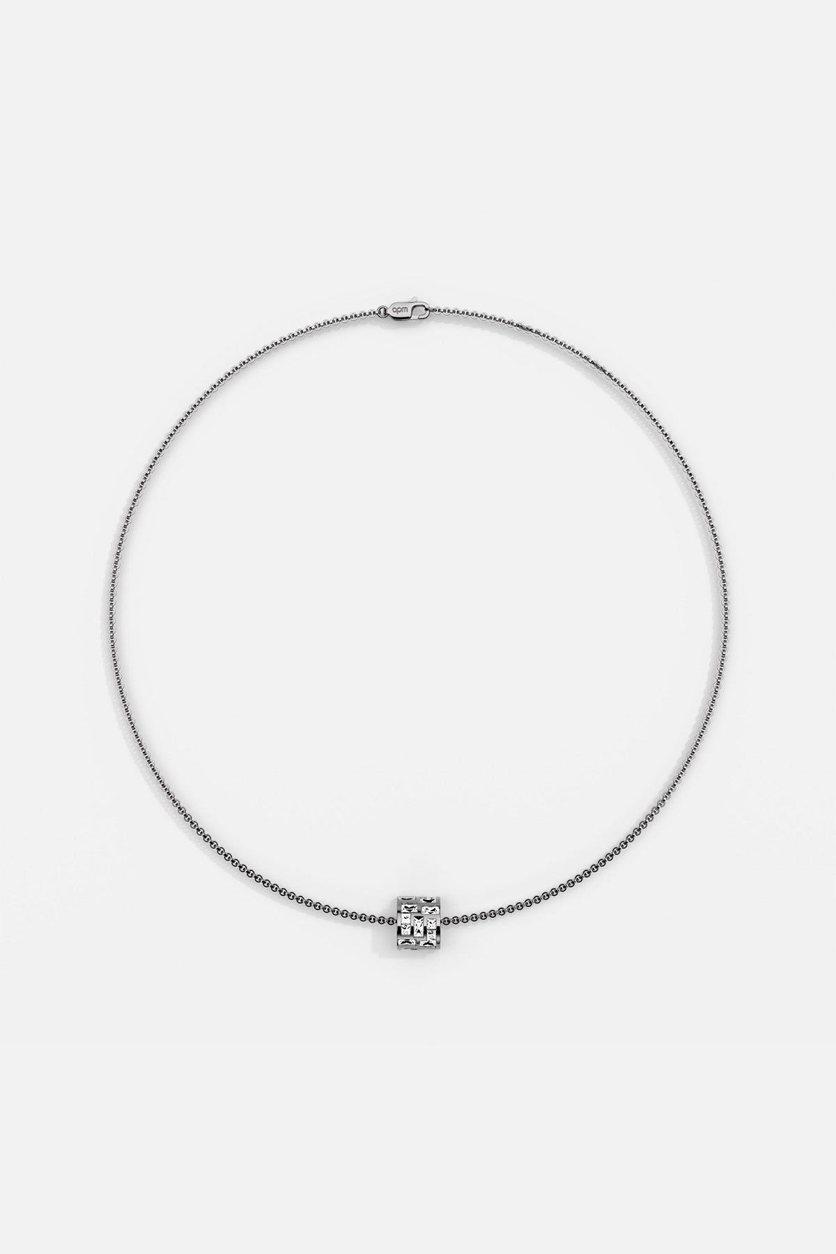 APM MONACO labyrinth adjustable choker in silver