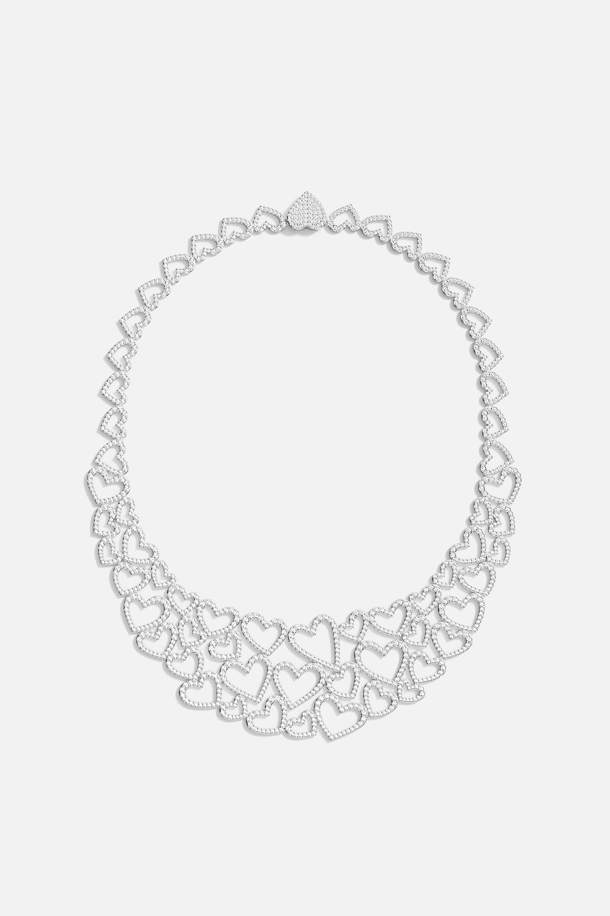 Statement Heart Necklace, White Alloy | APM Monaco
