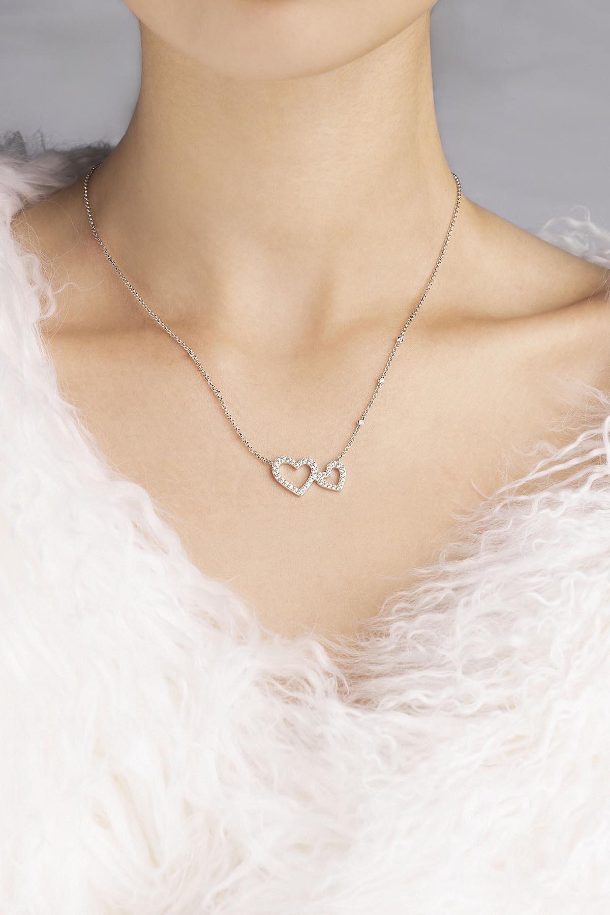APM Monaco Double Hearts Necklace