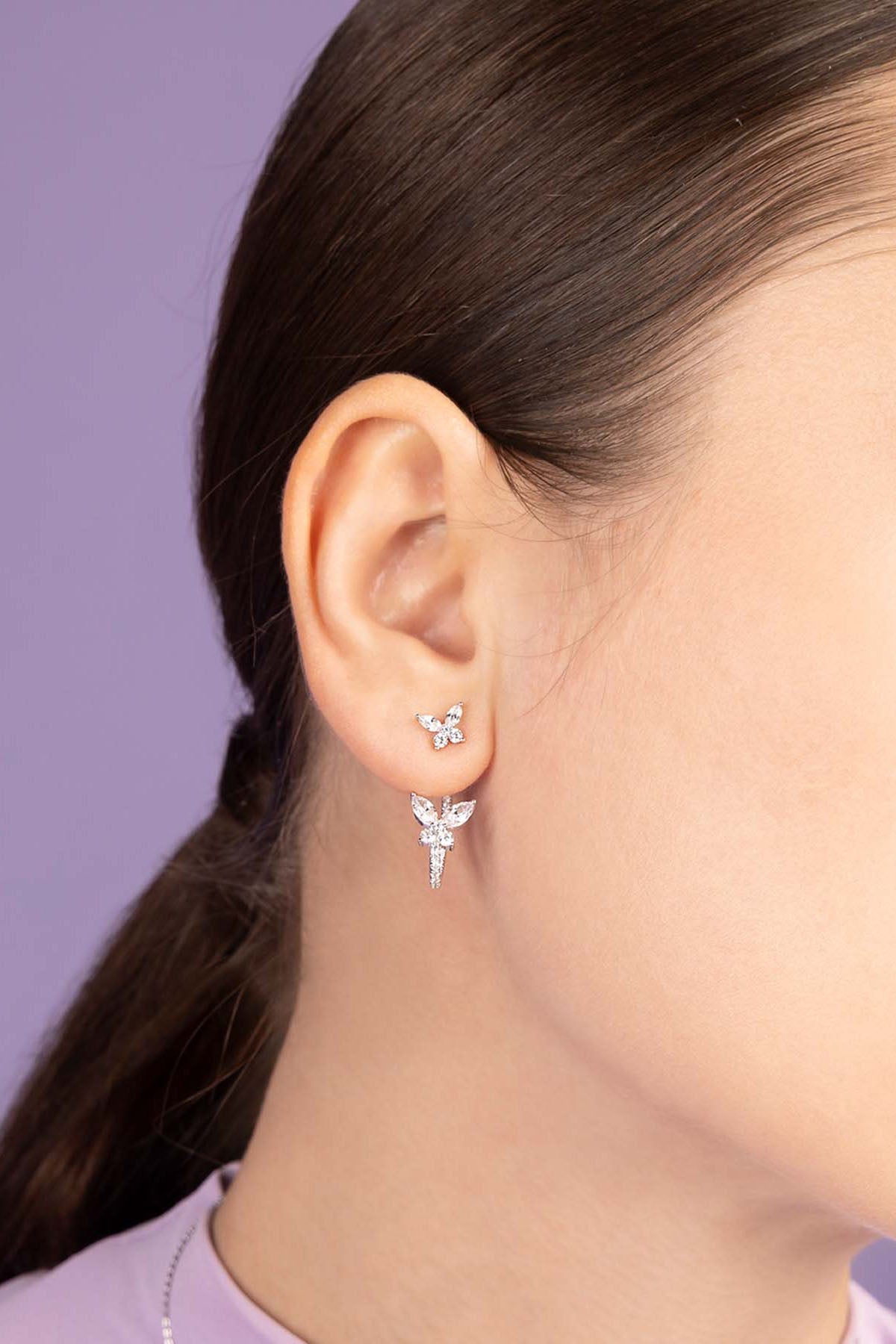 APM Monaco Asymmetric Butterfly Earrings