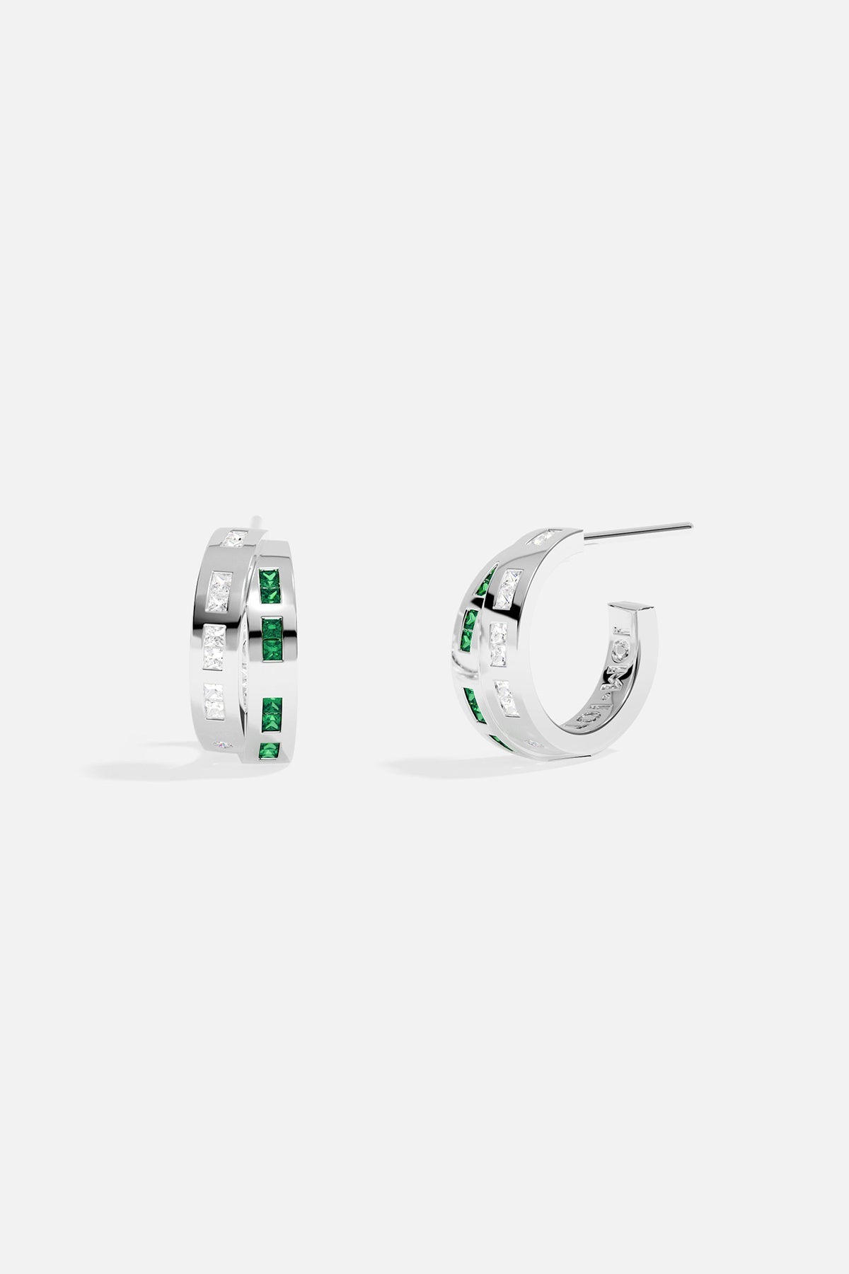 グリーン 絡み合う「TOI MOI」モールス信号ピアス | APM Monaco