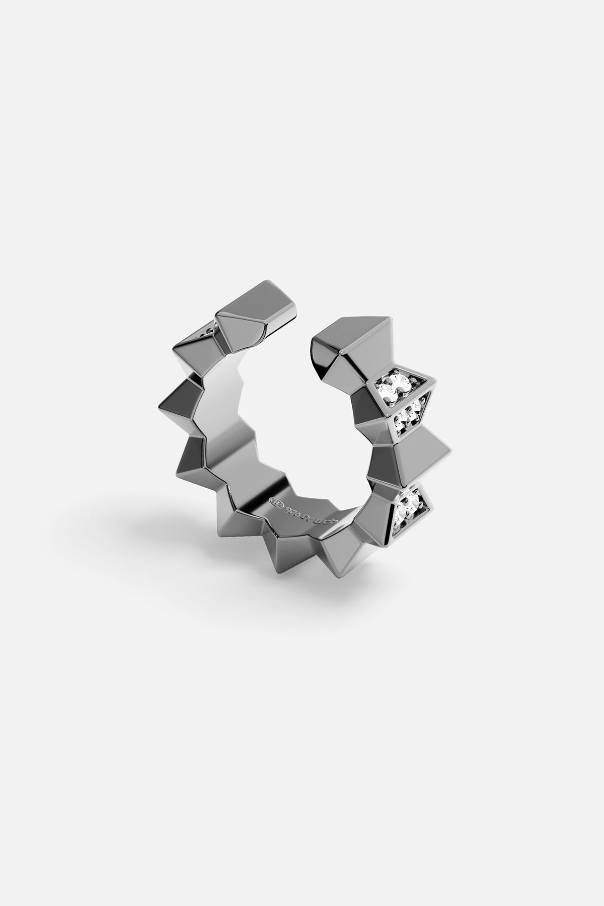 Ear cuff with a geometric design on a white background