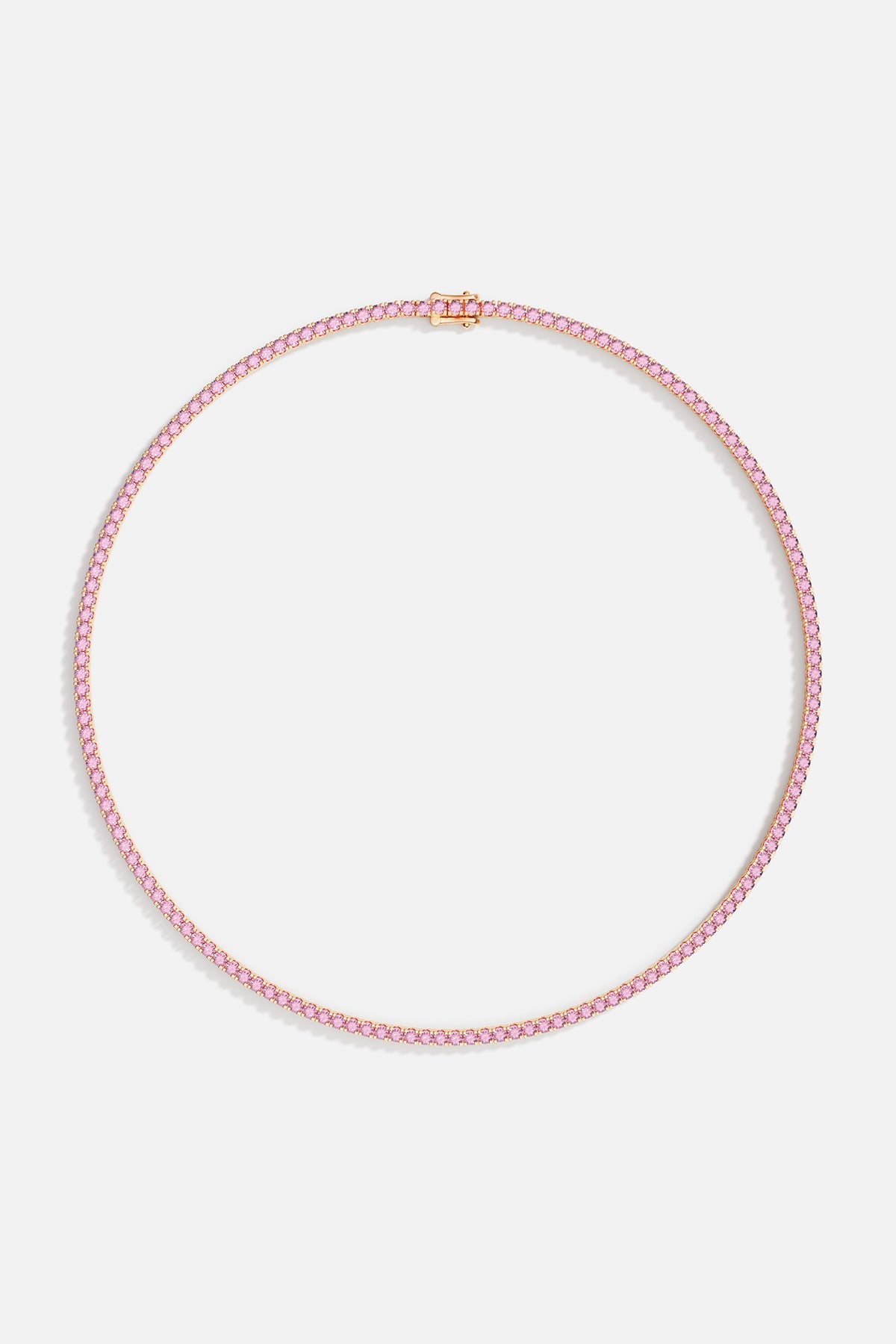 Necklaces APM Monaco pavé choker with pink stones in rose-gold tone.