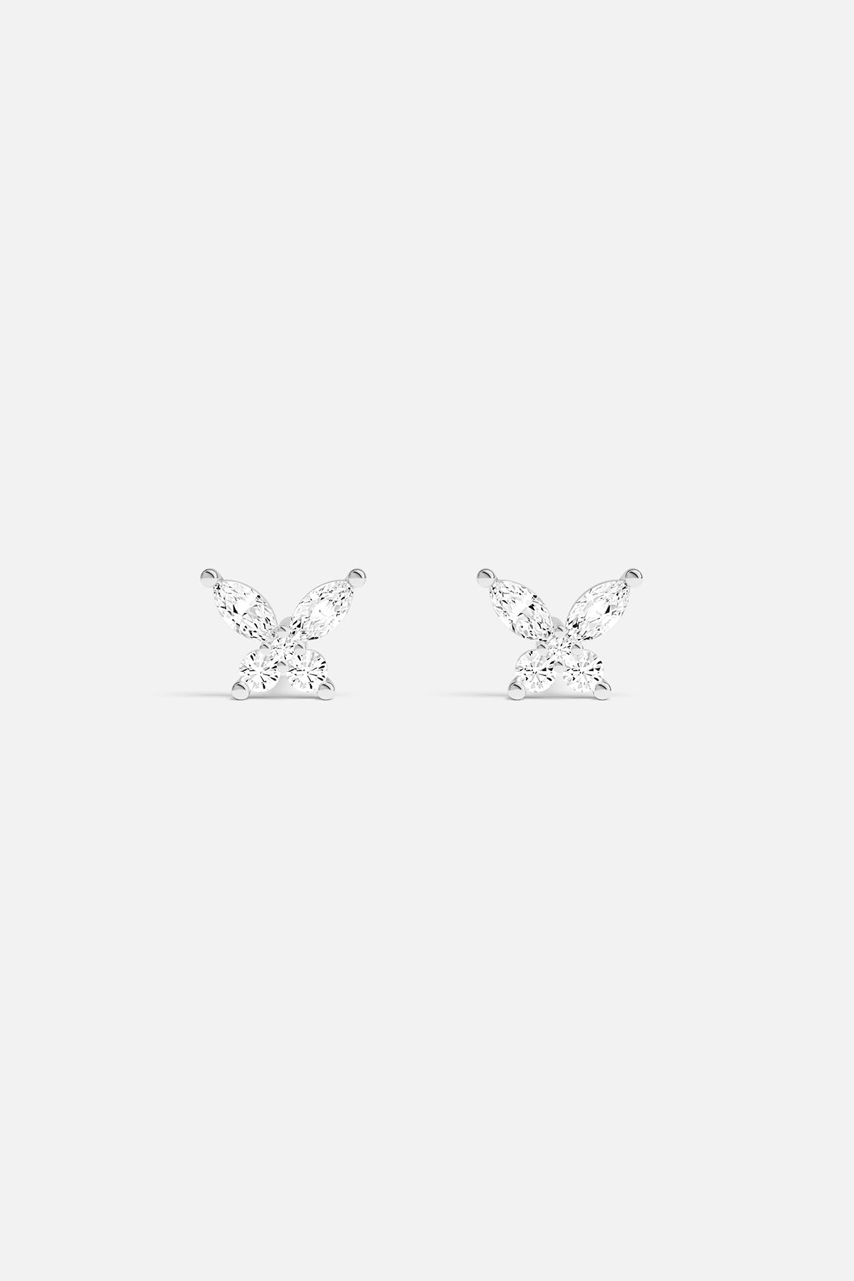 Earrings APM Monaco butterfly stud earrings with gem-encrusted wings.
