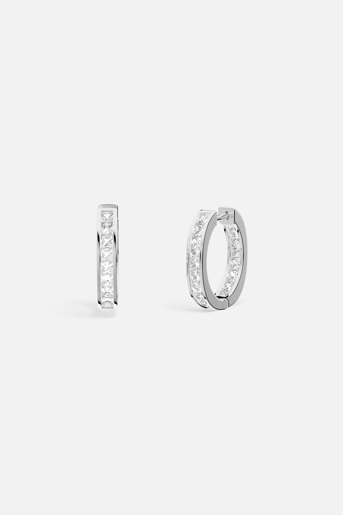 APM Monaco Lumière Pavé Hoop Earrings