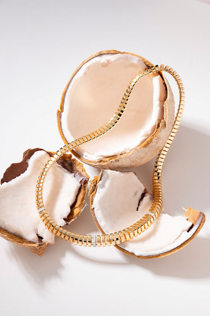 Necklaces APM Monaco yellow gold link chain.