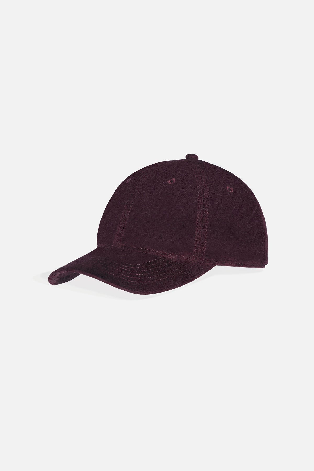 APM Cap in deep burgundy, effortless charm for everyday elegance.