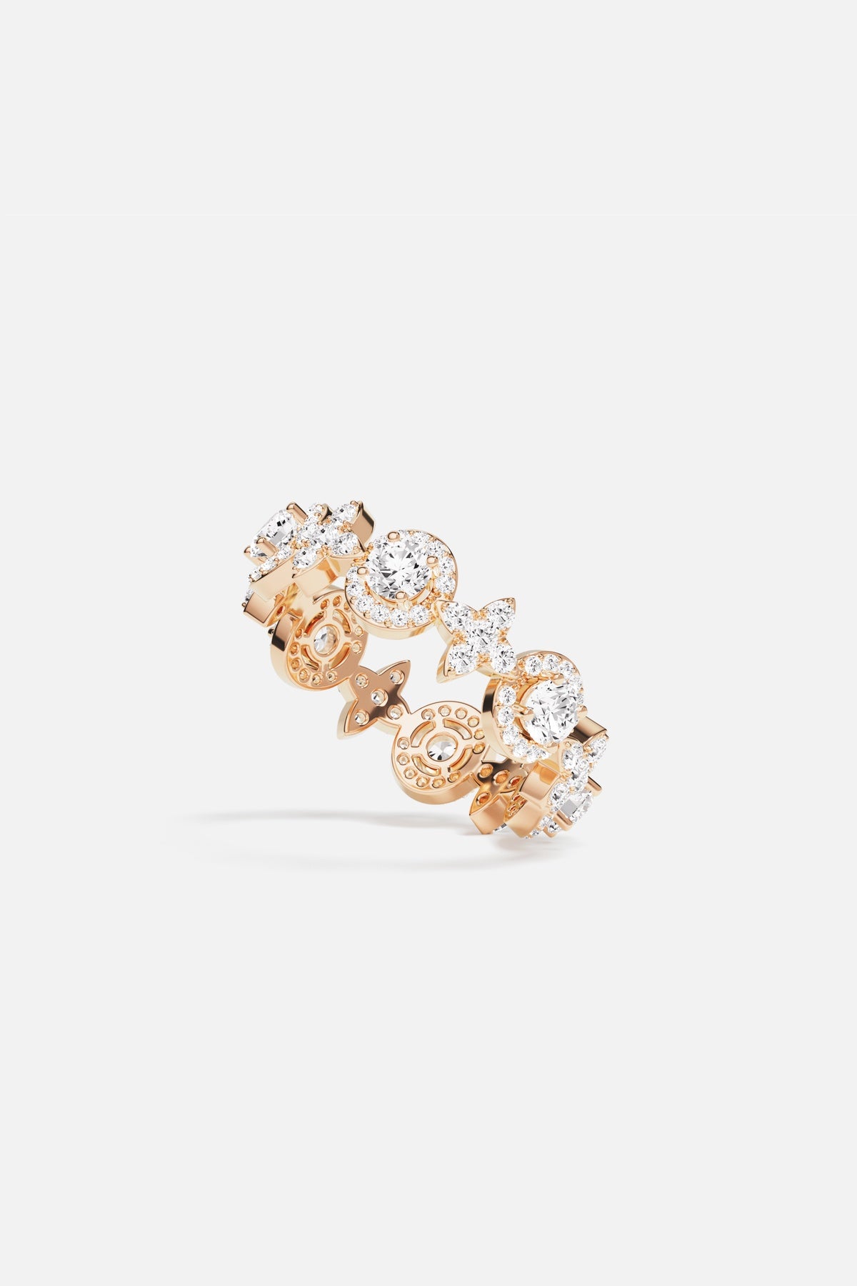 APM Ring in warm rose color, a celestial sparkle for everyday elegance.