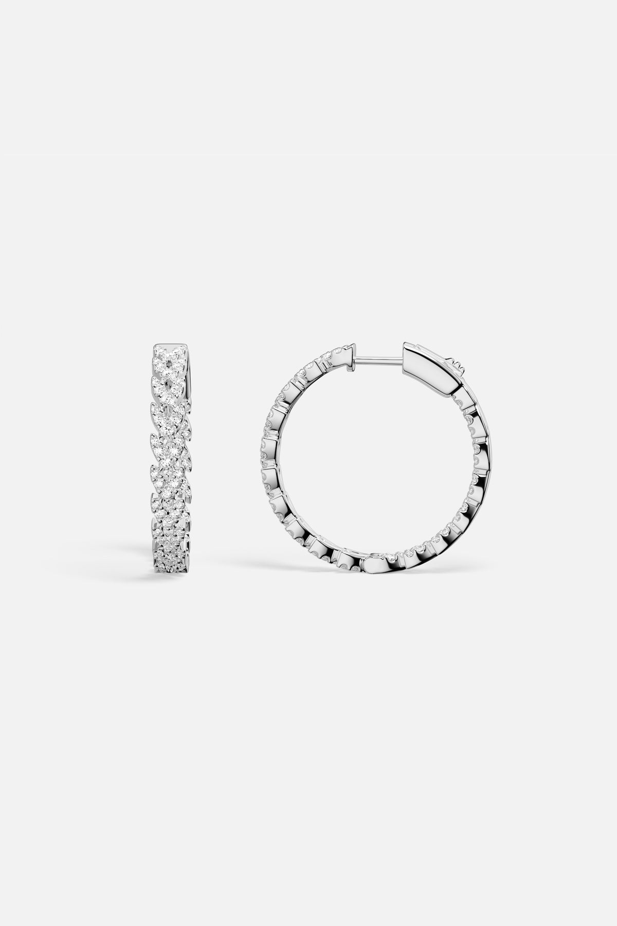 APM Hoop Earrings, a luminous circle of shimmer with effortless modern elegance.
