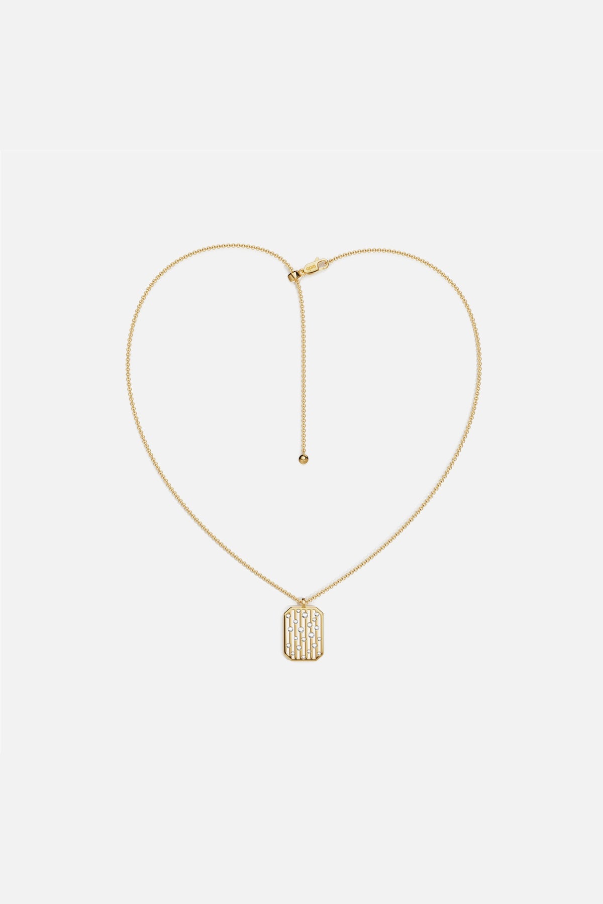 APM Morse Necklace in golden hues, a poetic message worn close.