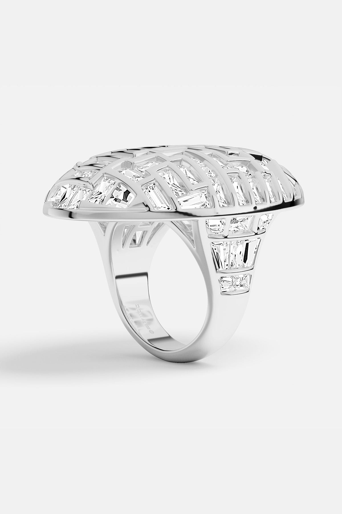 APM MONACO statement labyrinth ring in silver 