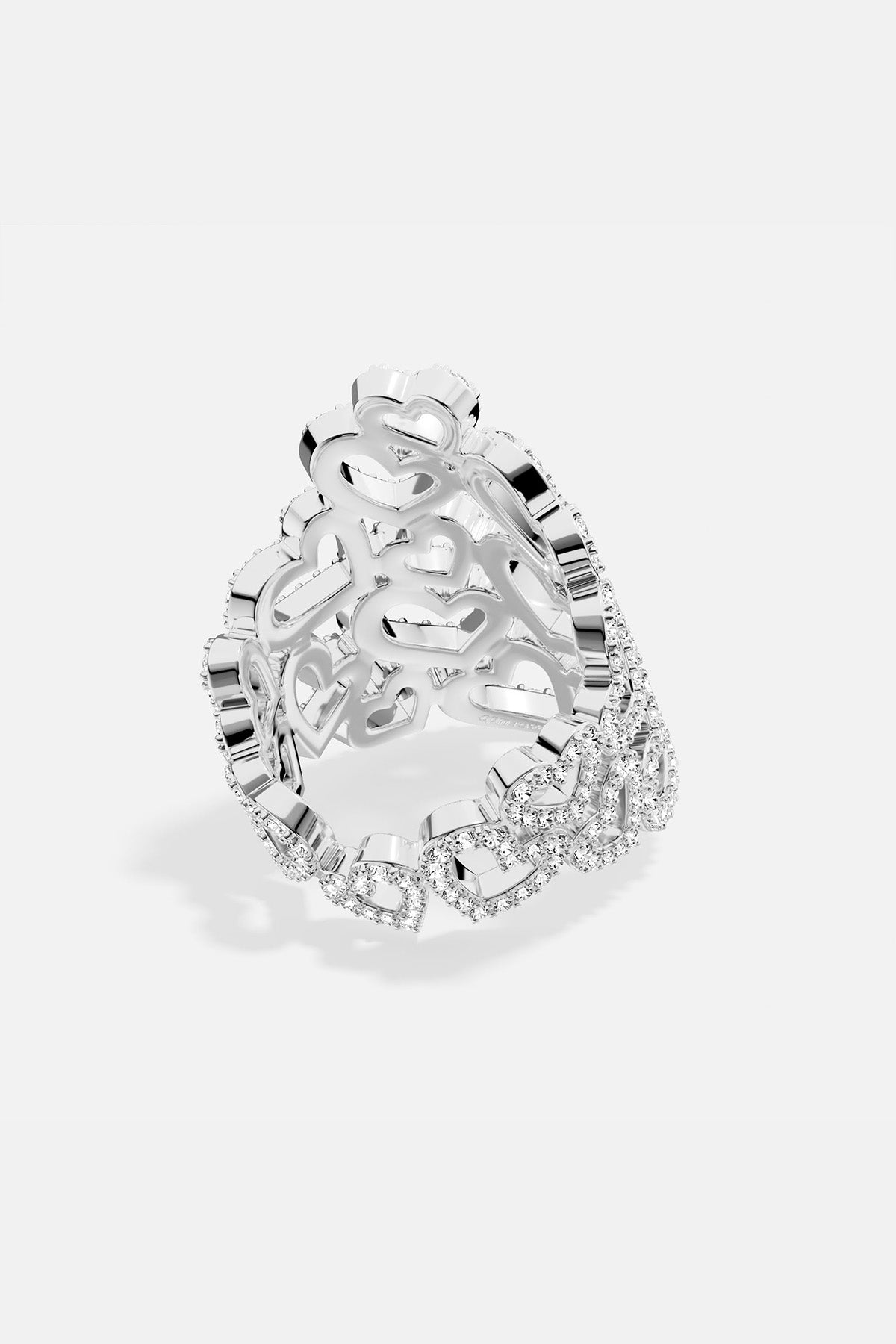 Statement Heart Ring, White Alloy | APM Monaco