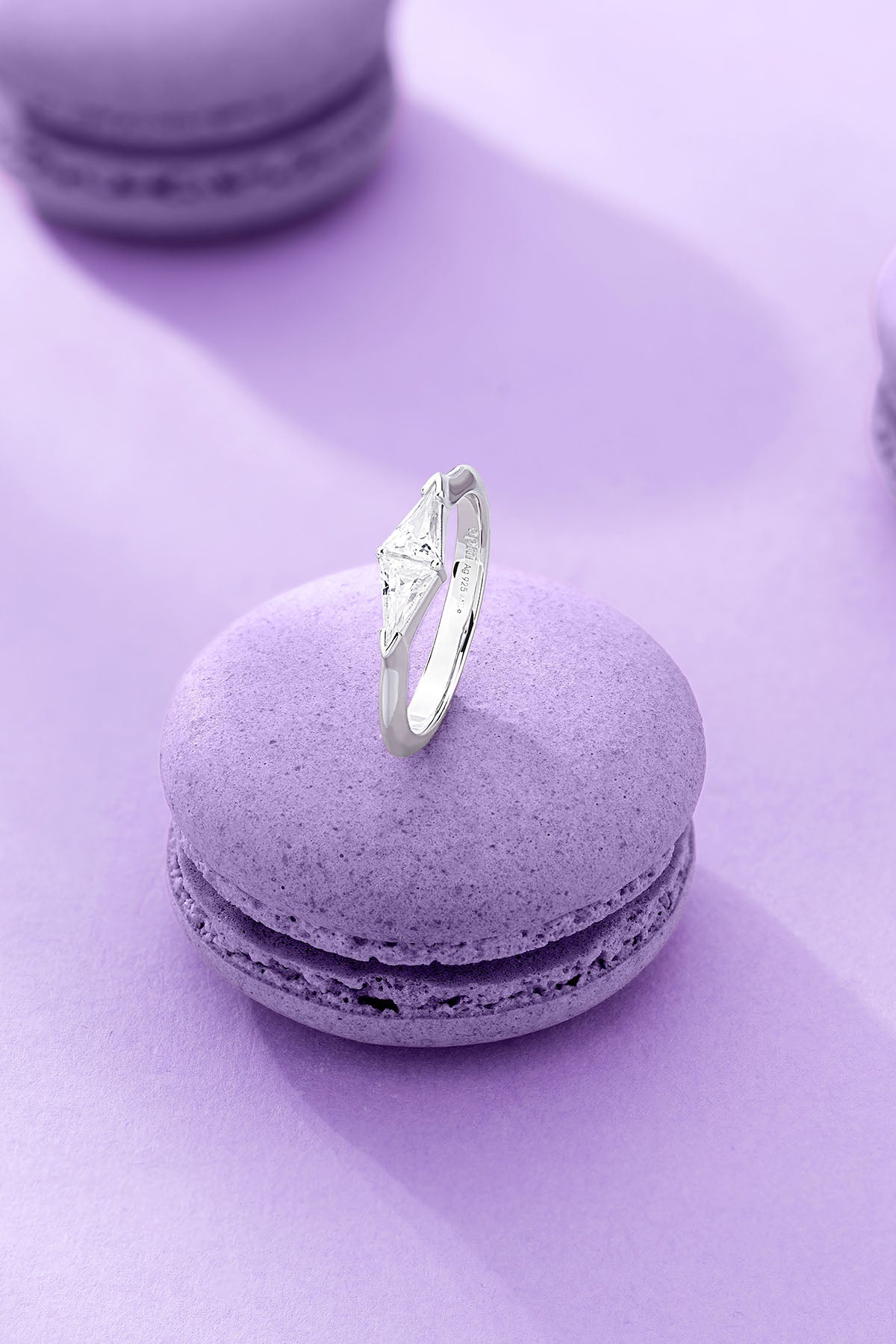 Art Deco Ring on a purple background