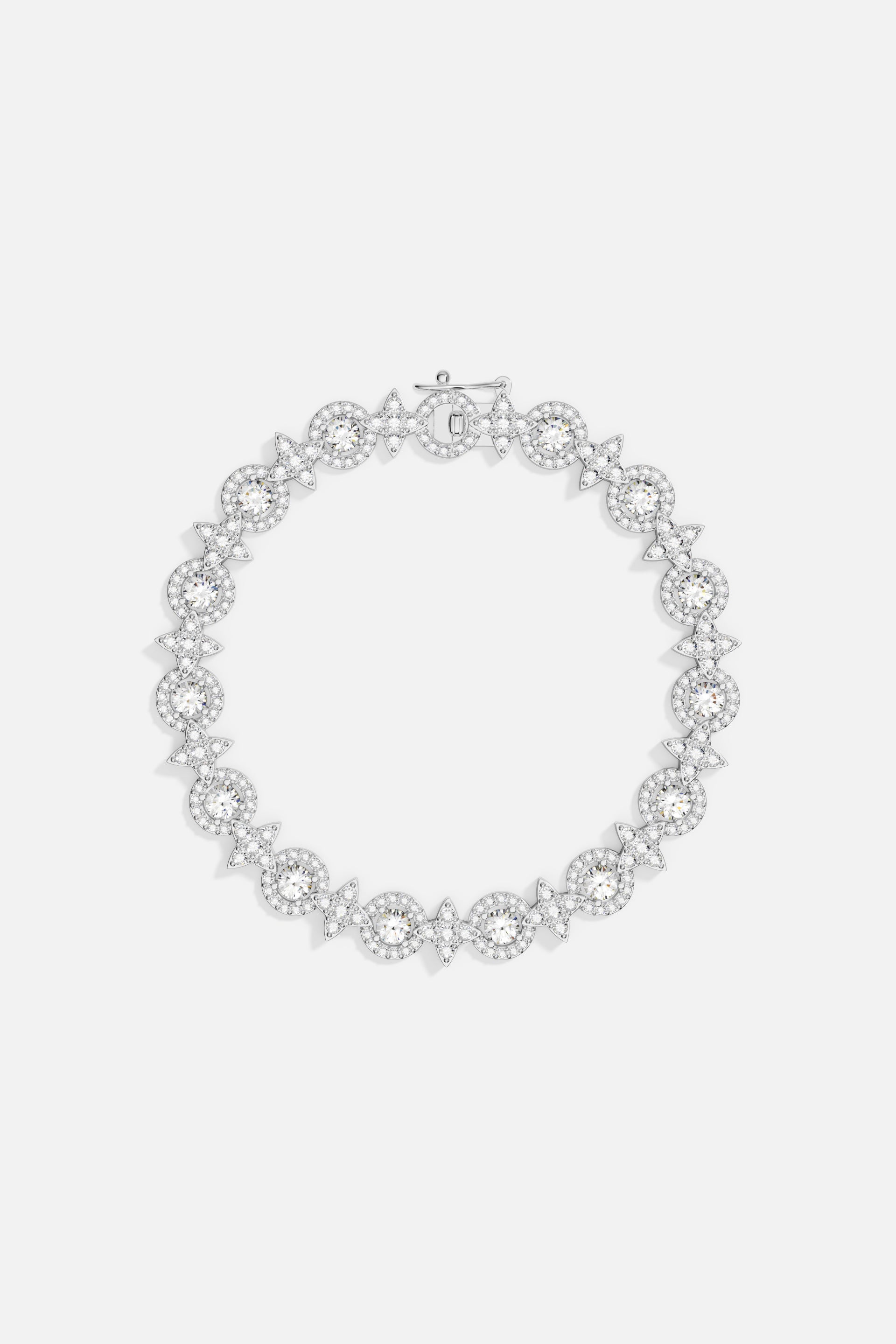 Bracelets APM Monaco white gold pavé circle bracelet with diamonds.