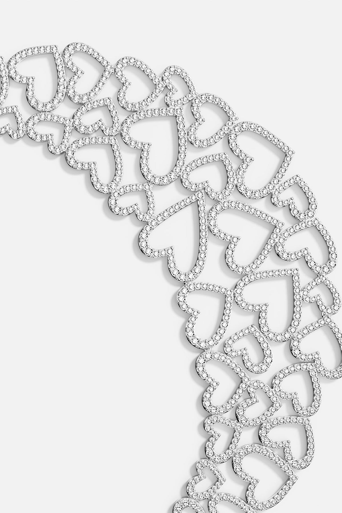 Statement Heart Necklace, White Alloy | APM Monaco