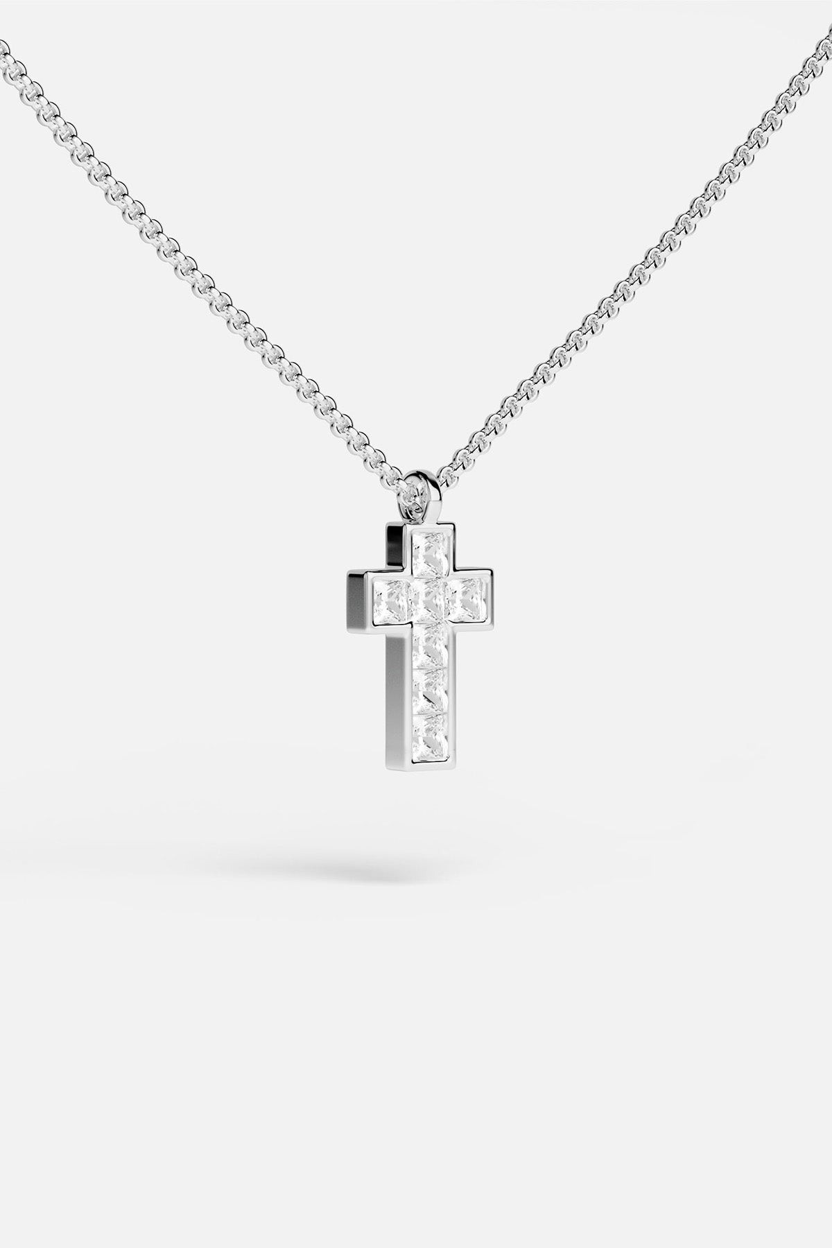 APM Monaco Pavé Cross Adjustable Necklace