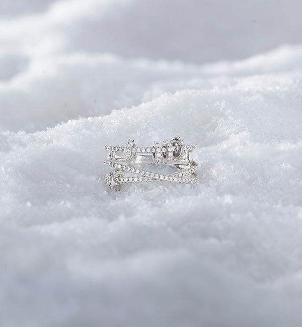 パヴェ クロス ビーズ 調節可能ネックレス | APM Monaco