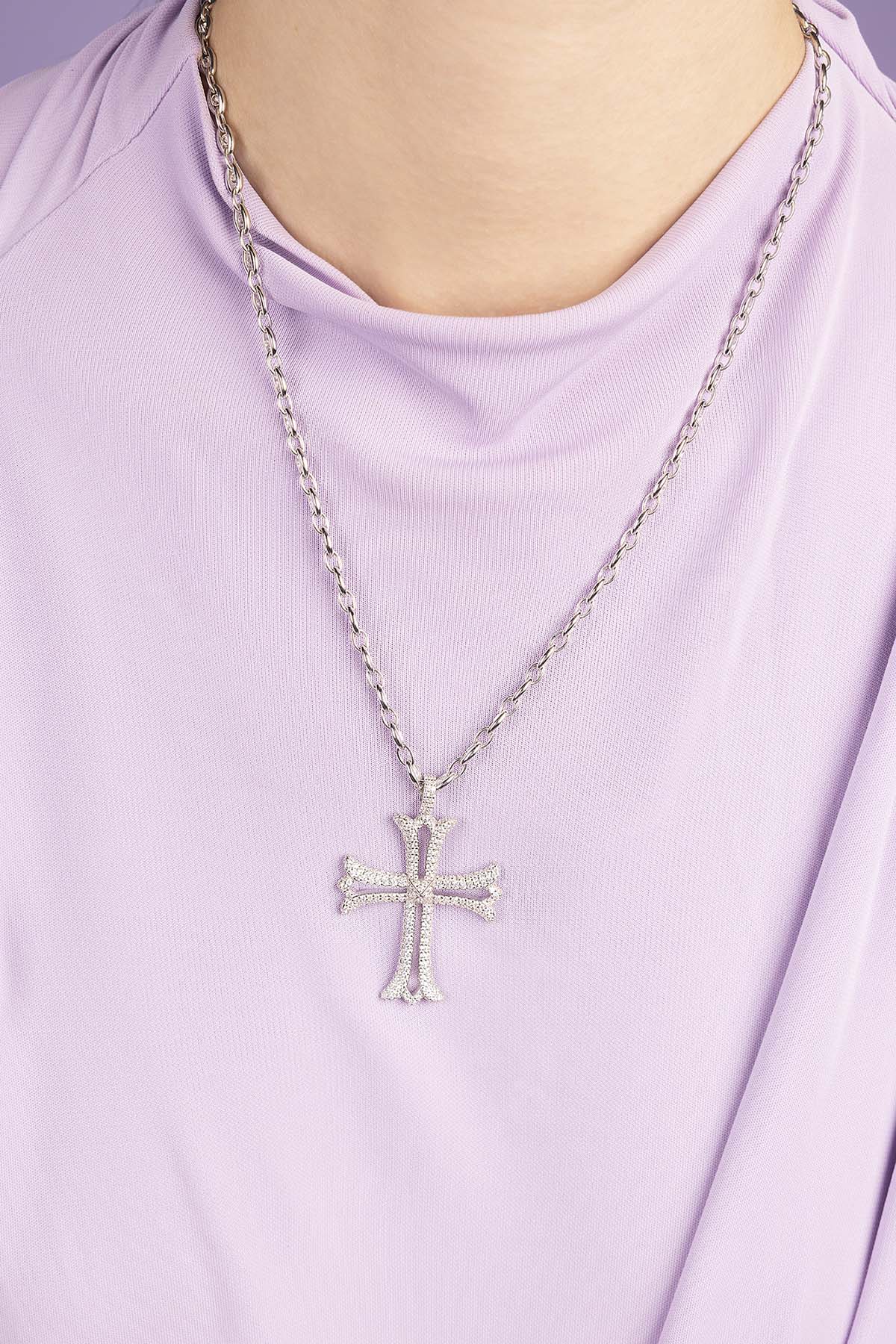 Pavé Cross Necklace XL