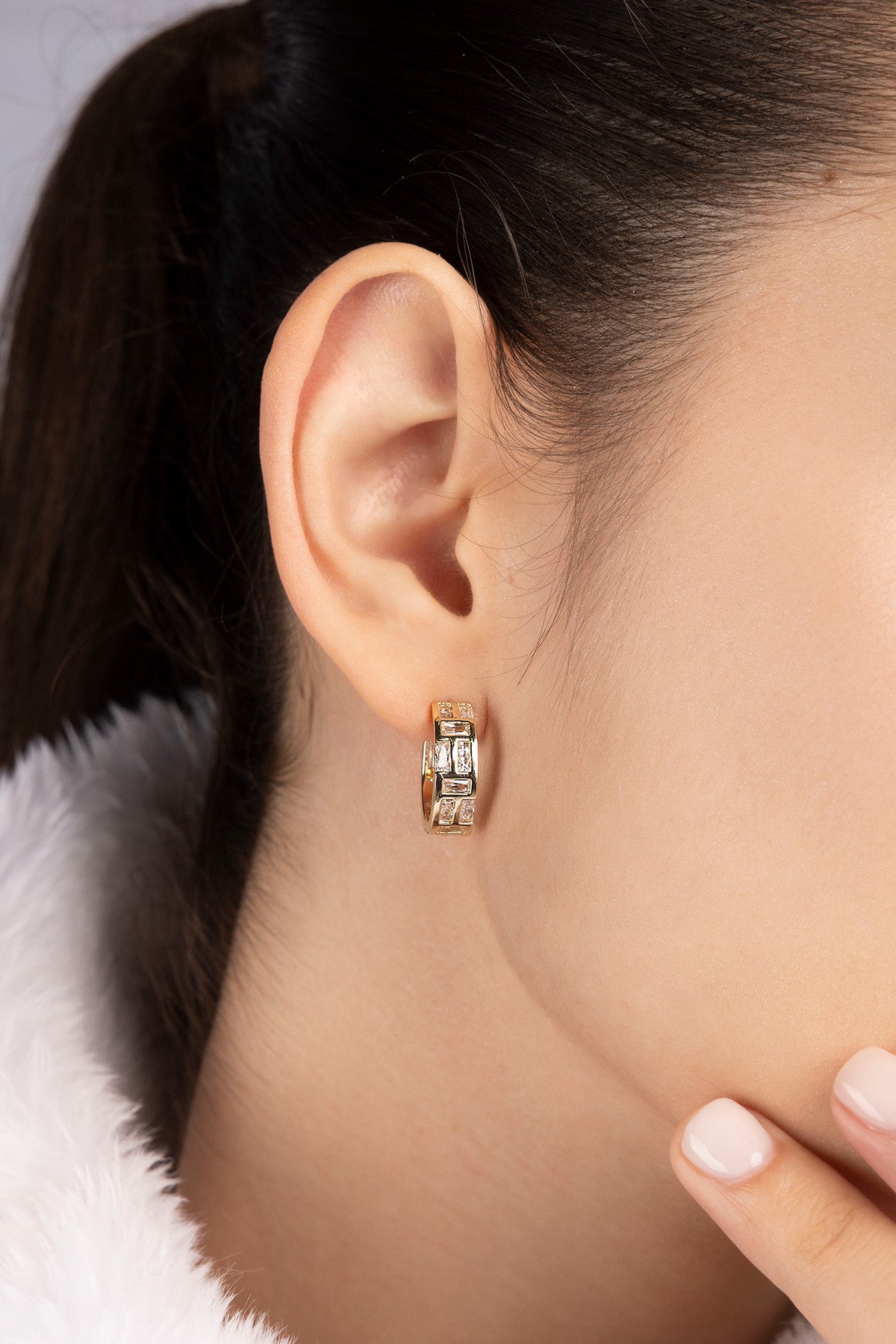 イエローゴールド Ice フープピアス | APM Monaco