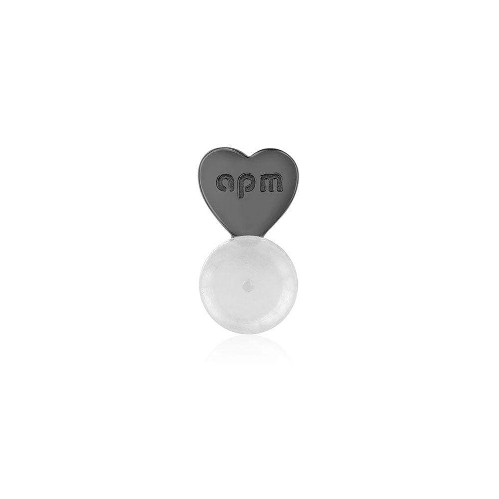 Necklaces APM Monaco. White circular pendant featuring the small 'apm' logo above a circular white disc.