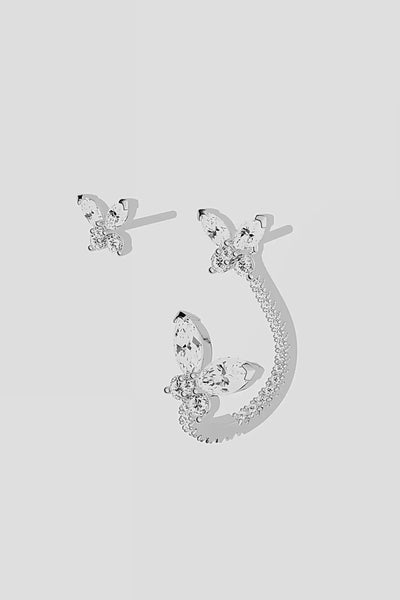 【最終SALE中❣️】apm バタフライピアス 蝶 左右セット シルバー Papillonピアス | APM Monaco
